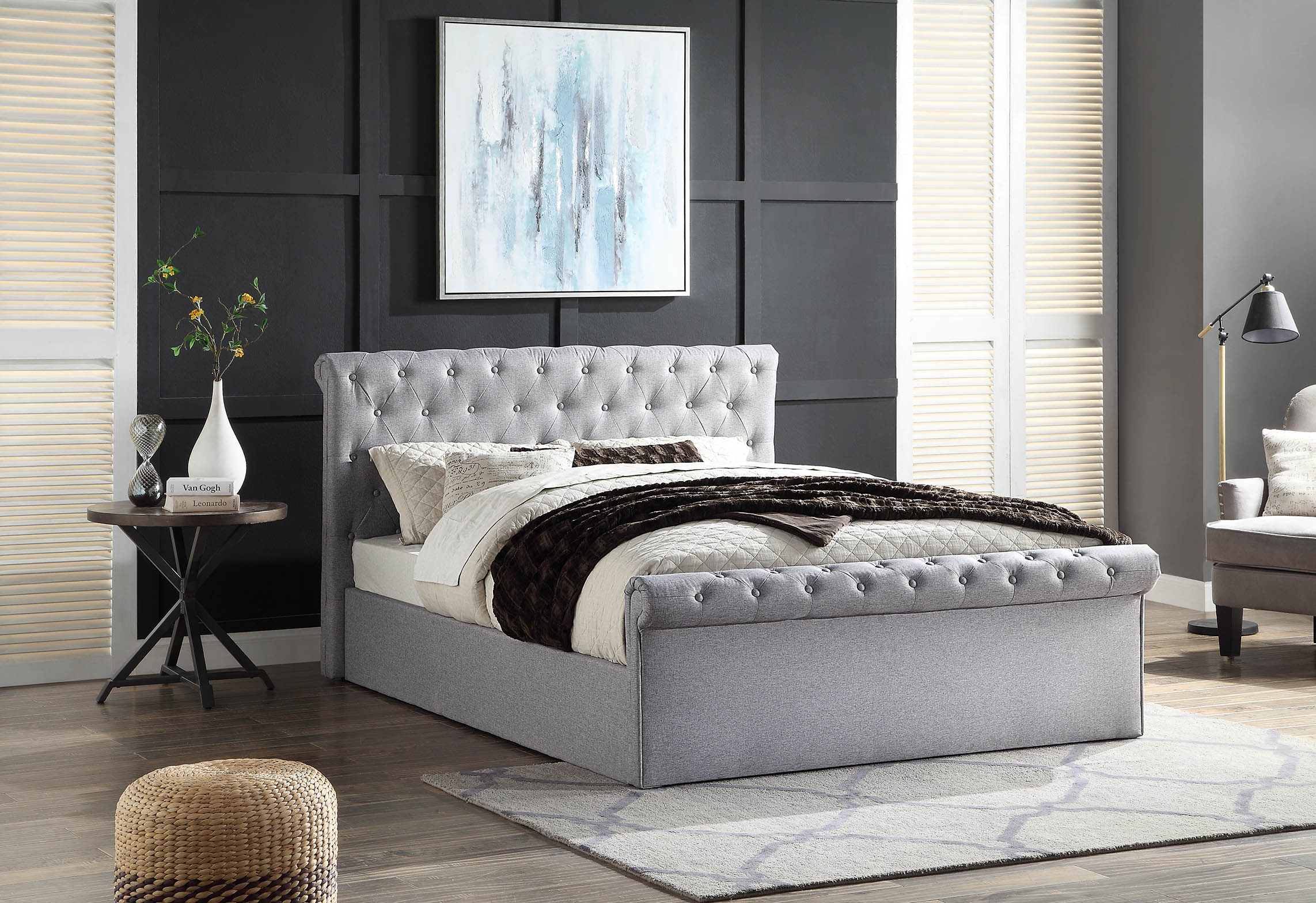 Winfield King Ottoman Bed Frame With, King Size Bed Frame Lift Up Storage