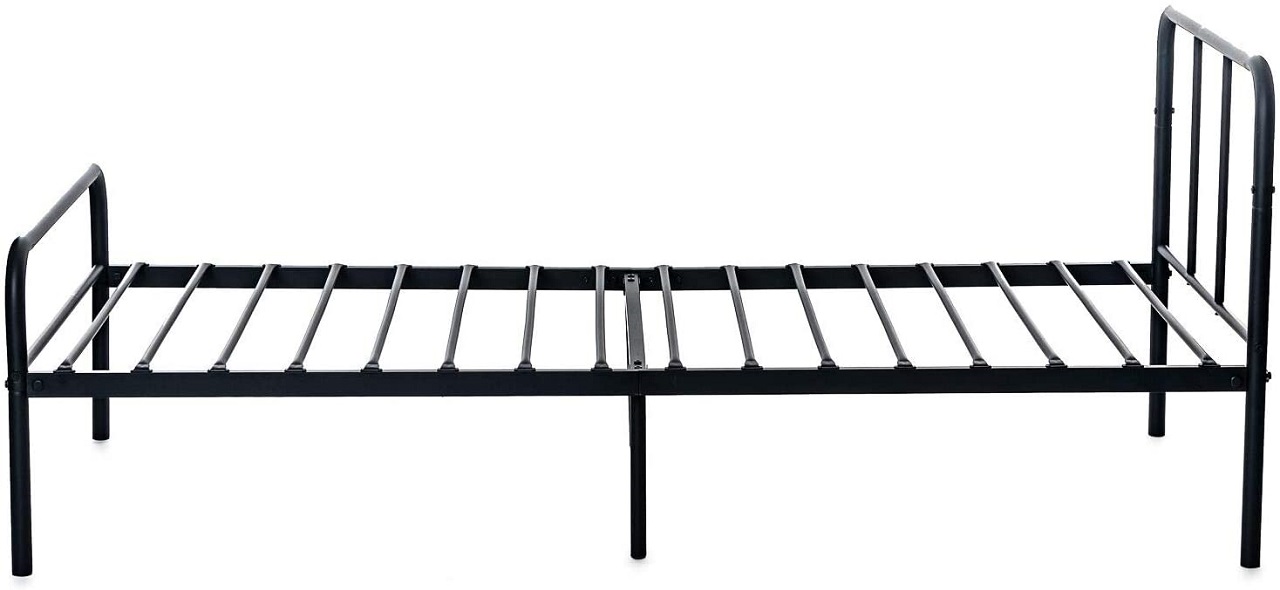 Black Single Metal Curved Bed Frame | BedSale.com