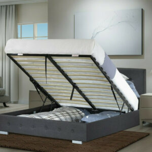 Lift up bed frame with storage
