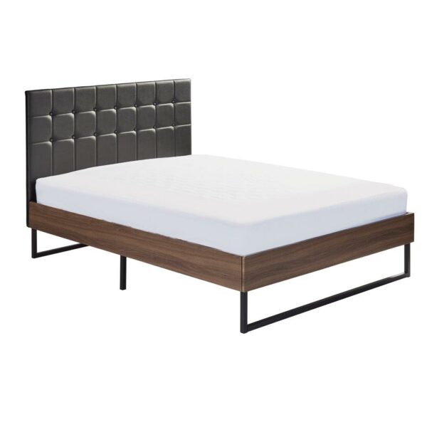leather bed frame
